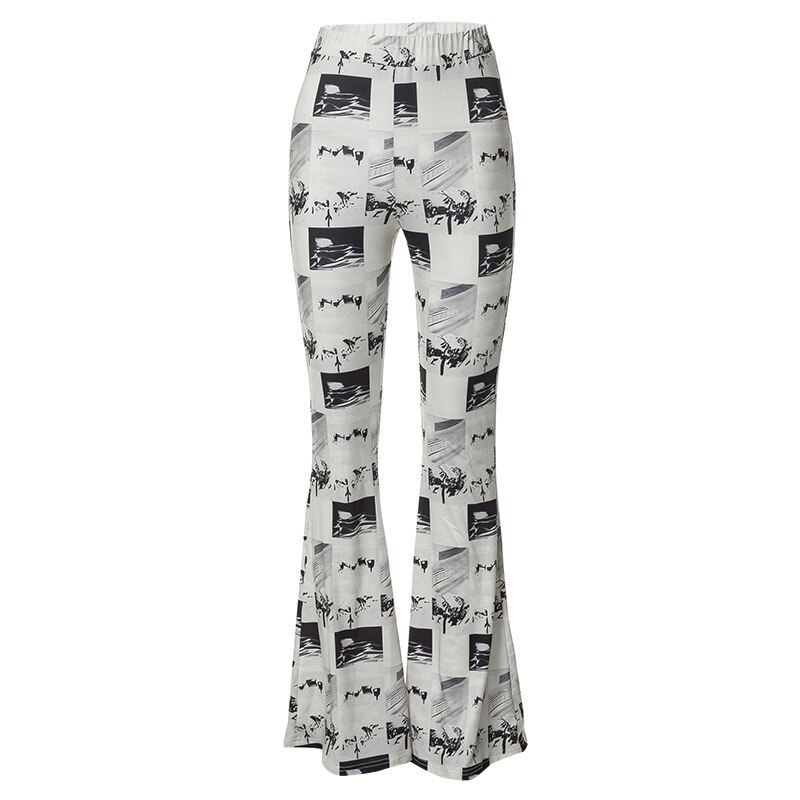 Autumn New Female Clothing Trousers 2022 Printed Middle Waist Bag Hip Casual Fashion Women s Ladies 4 - Parachute Pant Shop