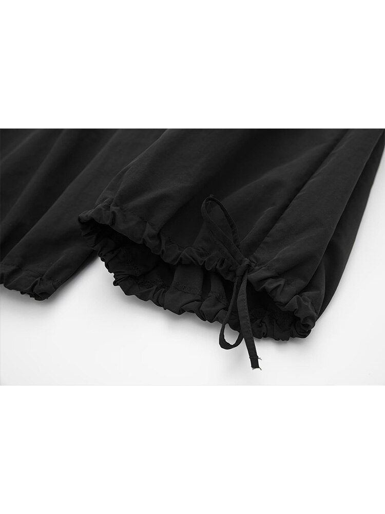 BM MD ZA 7102523 Women 2022 New Chic Fashion parachute Cargo Pants Vintage High Waist Zipper 5 - Parachute Pant Shop