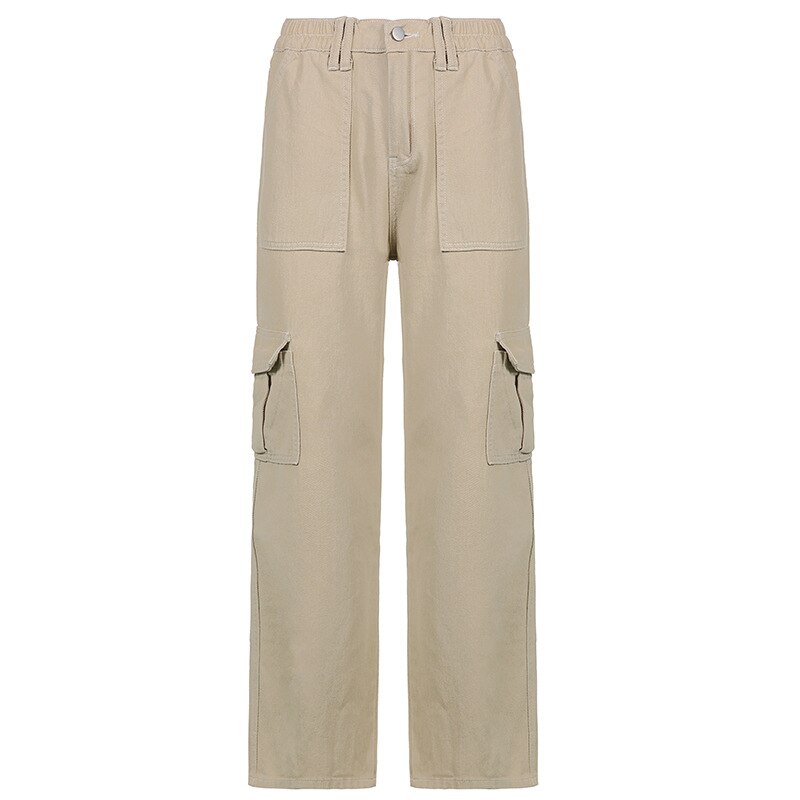 Cargo Denim Jeans Pants Trouser Parachute Stacked Autumn Fashion Wholesale Streetwear Multi Pockets Camo Women For 4 - Parachute Pant Shop