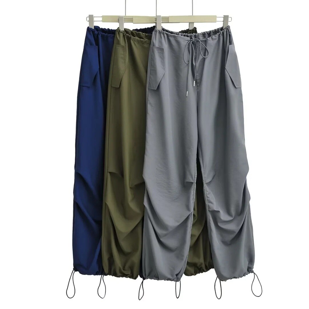 Cargo Pants Women Parachute Baggy Wide Leg Casual Trousers Cargos Korean Streetwear Sweatpants Wide Leg Summer 1 - Parachute Pant Shop