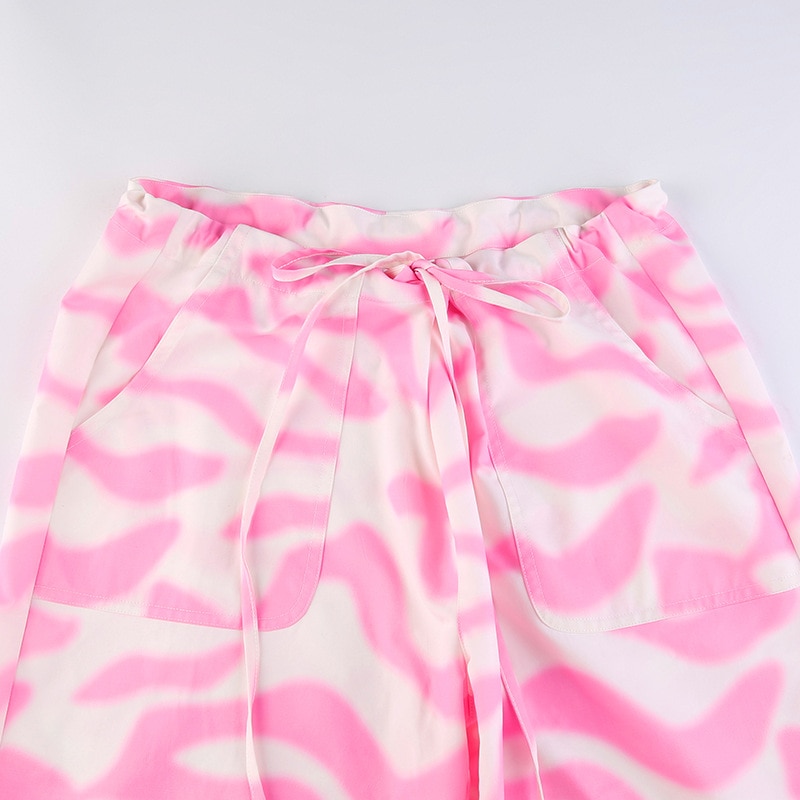 Cutistation Pink Camouflage Cargo Pants Retro Aesthetic Low Rise Drawstring Sexy Wide Leg Parachute Trousers Women 4 - Parachute Pant Shop