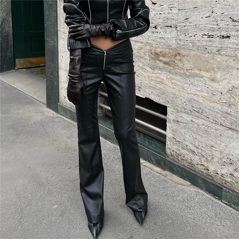 Women s Y2k Clothes in Winter Fashion Trend New High Waist Micro Flared Zipper 
