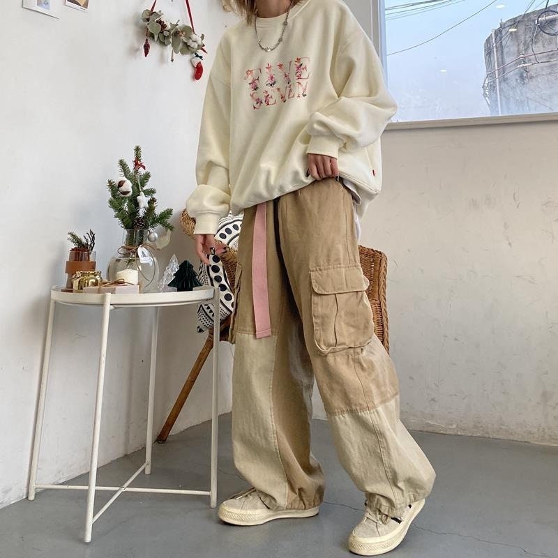 Baggy Black Cargo Pants for Men Khaki Cargo Trousers Male Vintage Loose Casual Autumn Japanese Streetwear Hip Hop Fast Shipping