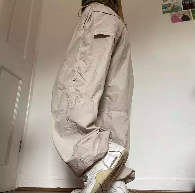 Y2K Parachute Pants | Windbreaker Cargo Pants Streetwear Joggers Techwear Trousers Low Waisted Wide Leg Gorpcore Archive